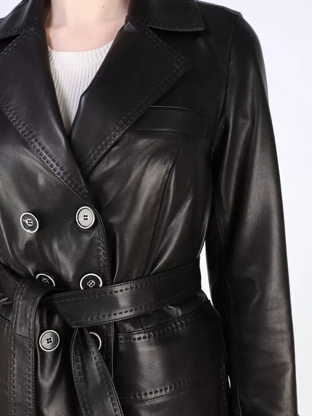 Кожаная куртка демисезонная пиджак