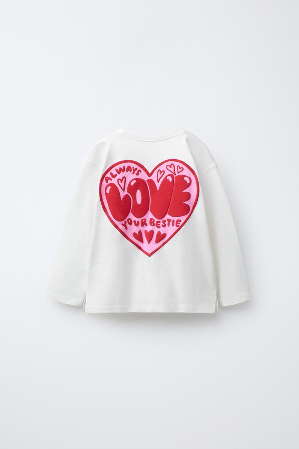 ZARA ЛОНГСЛИВ С РЕЛЬЕФНЫМ ПРИНТОМ, БЕЛЫЙ