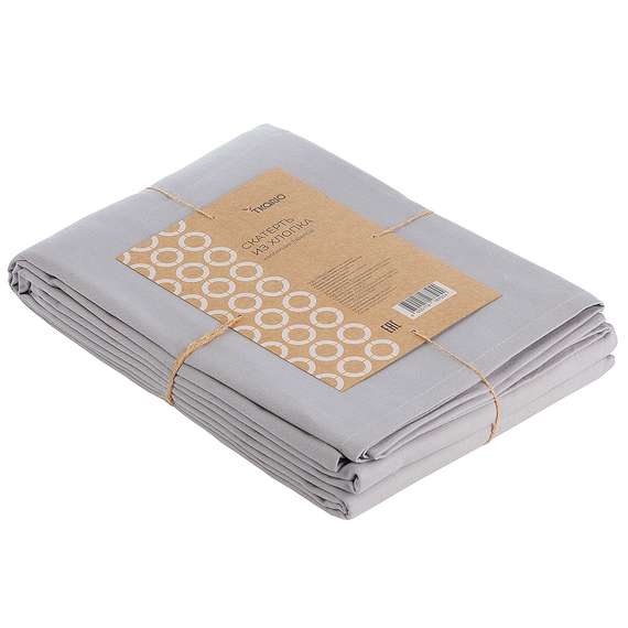 Скатерть из хлопка серого цвета Prairie 170х170 см