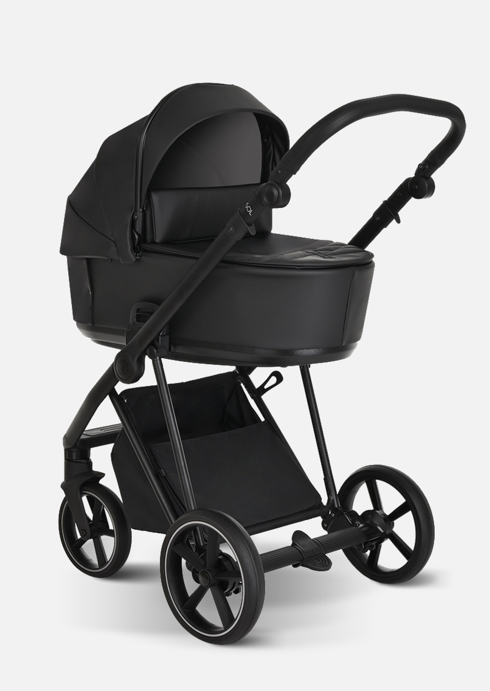 Roan Коляска 2 в 1 Sol Leather Black