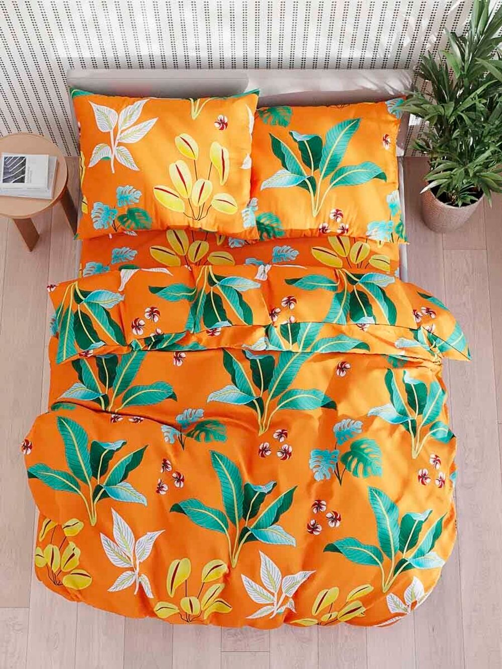 Наволочка комплект 2шт поплин Сказка "Тропики" 50x70 см на молнии