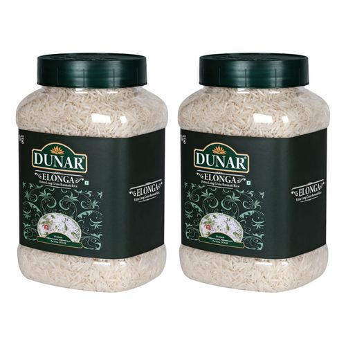 Рис Dunar Басмати Elonga непропаренный банка 1 кг 2 шт