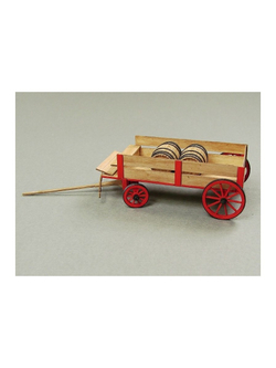 Сборная картонная модель Shipyard телега с бочками (№81), 1/96