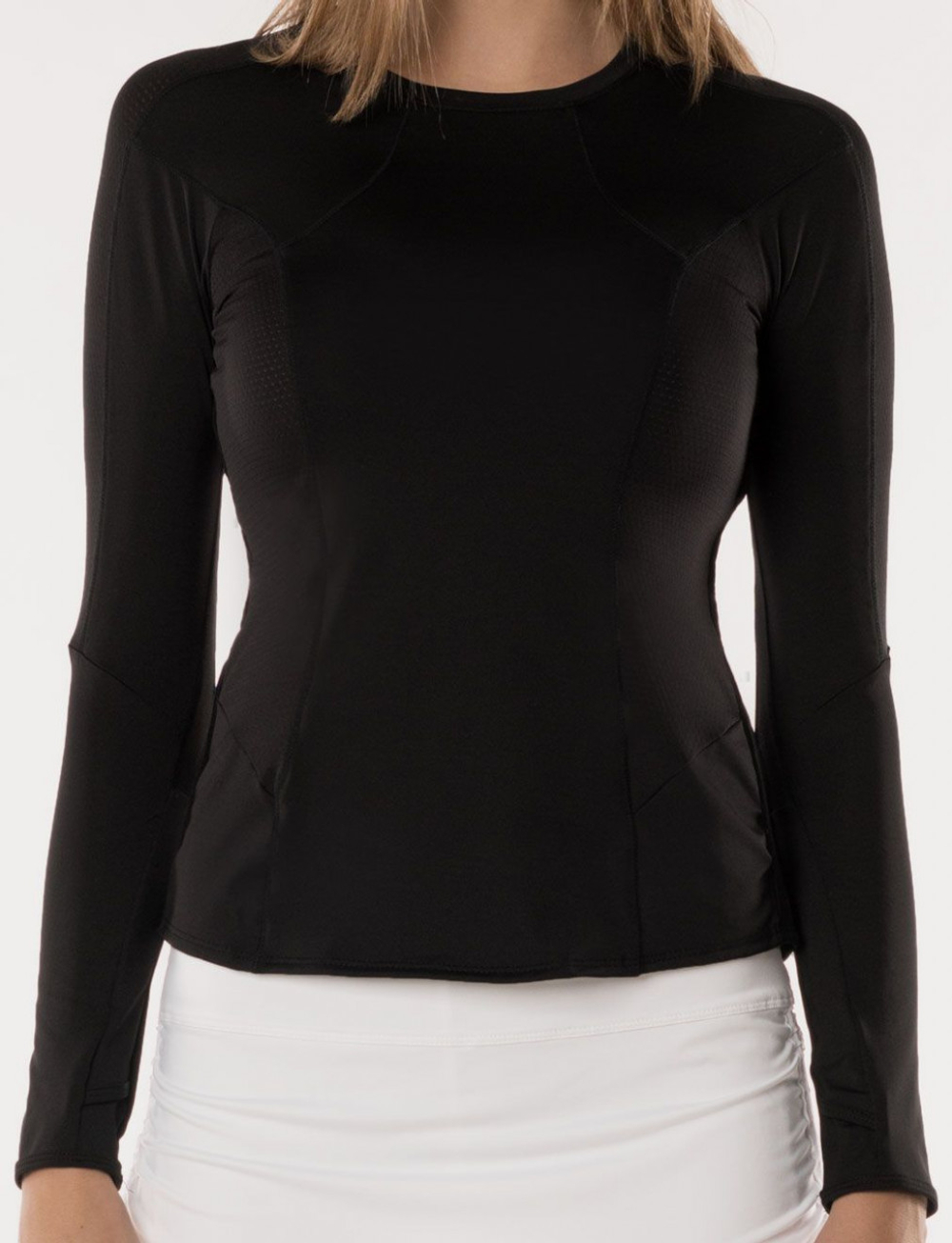 Женская теннисная футболка (dł. Рукава) Lucky in Love Core Contour Long Sleeve Crew Women - black