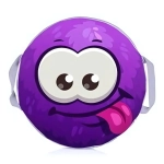 Ледянка мягкая круглая 45 см «Пушистик», фиолетовый