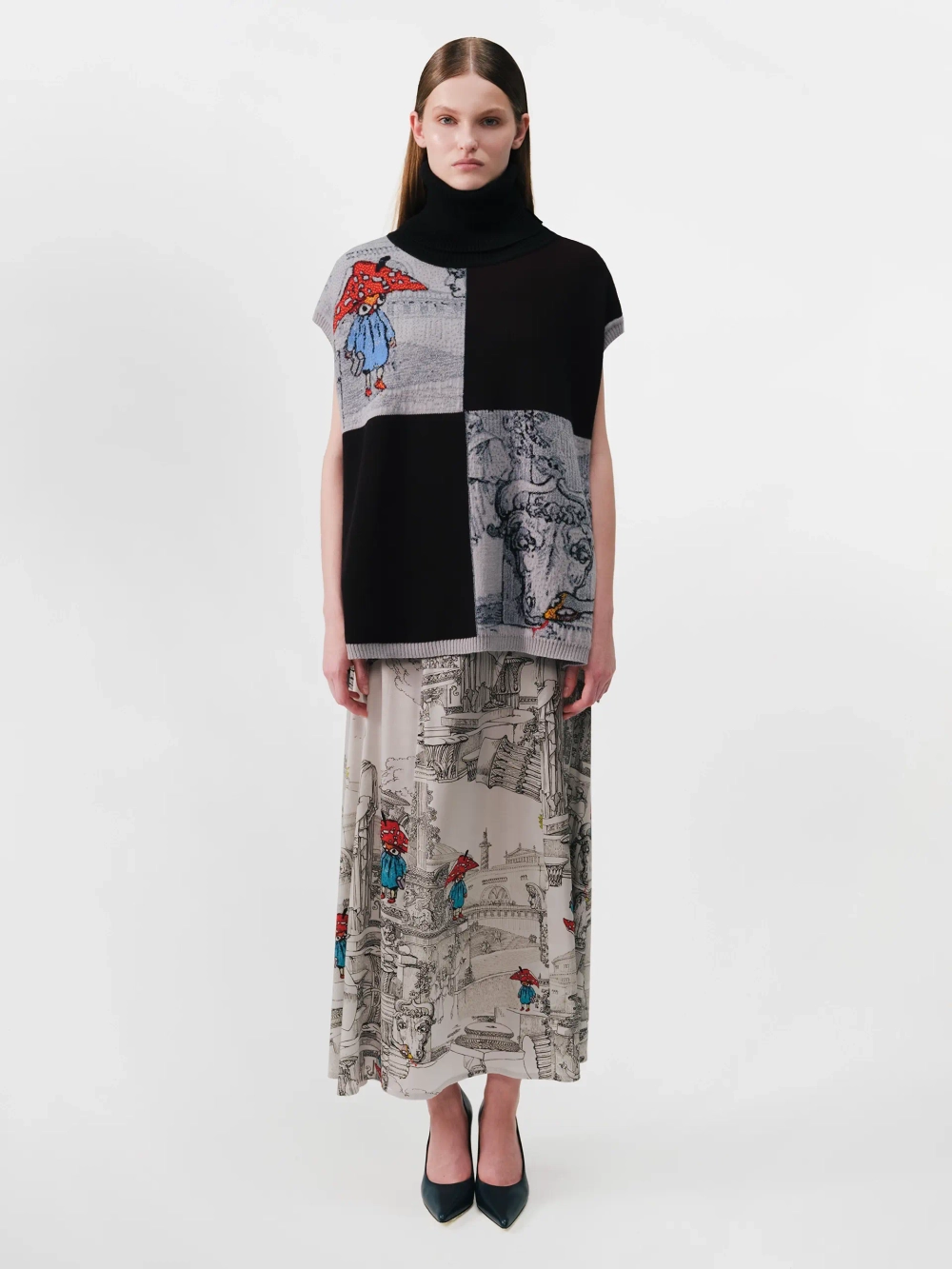 Жилет принтованный OLA OLA