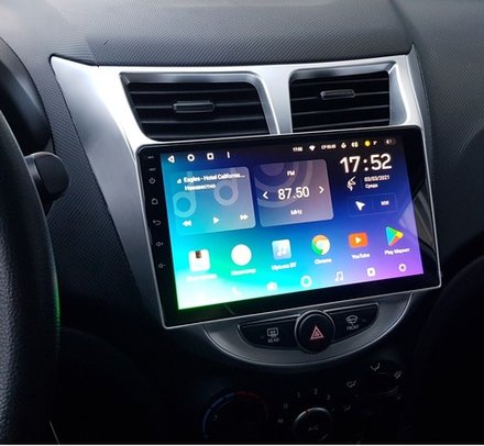 Магнитола для Hyundai Solaris 1 2010-2016 (рамка серебро) - Teyes CC3 на Android 10, QLED, ТОП процессор, 4Гб+32Гб, CarPlay, 4G SIM-слот