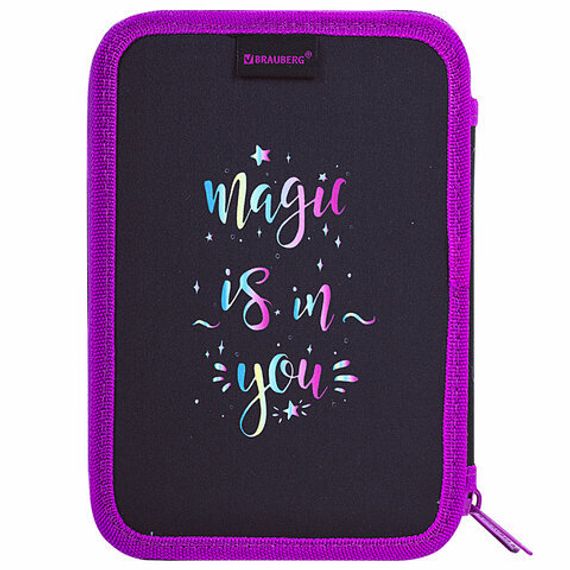 Penal \ Pencil case\ Пенал BRAUBERG, 2 отделения, полиэстер, 21х14 см, 271542