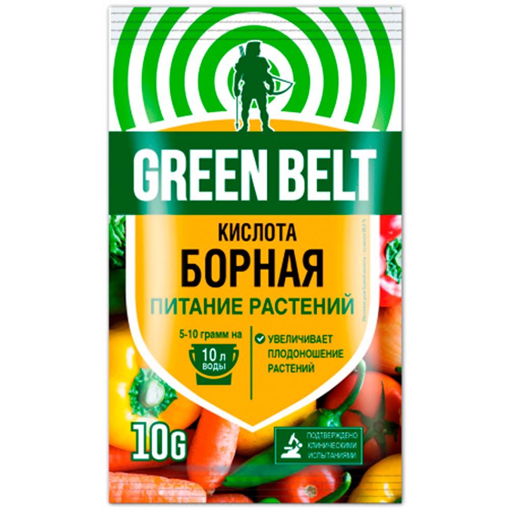 Удобрение Борная кислота (пак.10 гр) &quot;ГРИН БЭЛТ&quot;