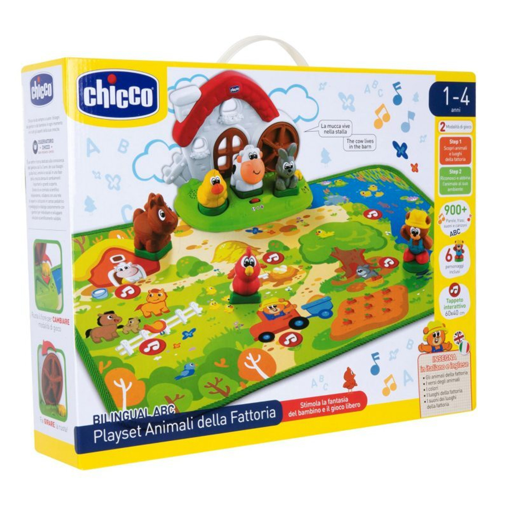 Chicco - Двуязычный интерактивный коврик ABC Farma 10769X
