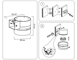 Ambrella Светильник настенный с выключателем и сменной лампой GX53 Techno TN71071