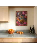 постер 30х40 см на стену без рамок Тигр и диско шар