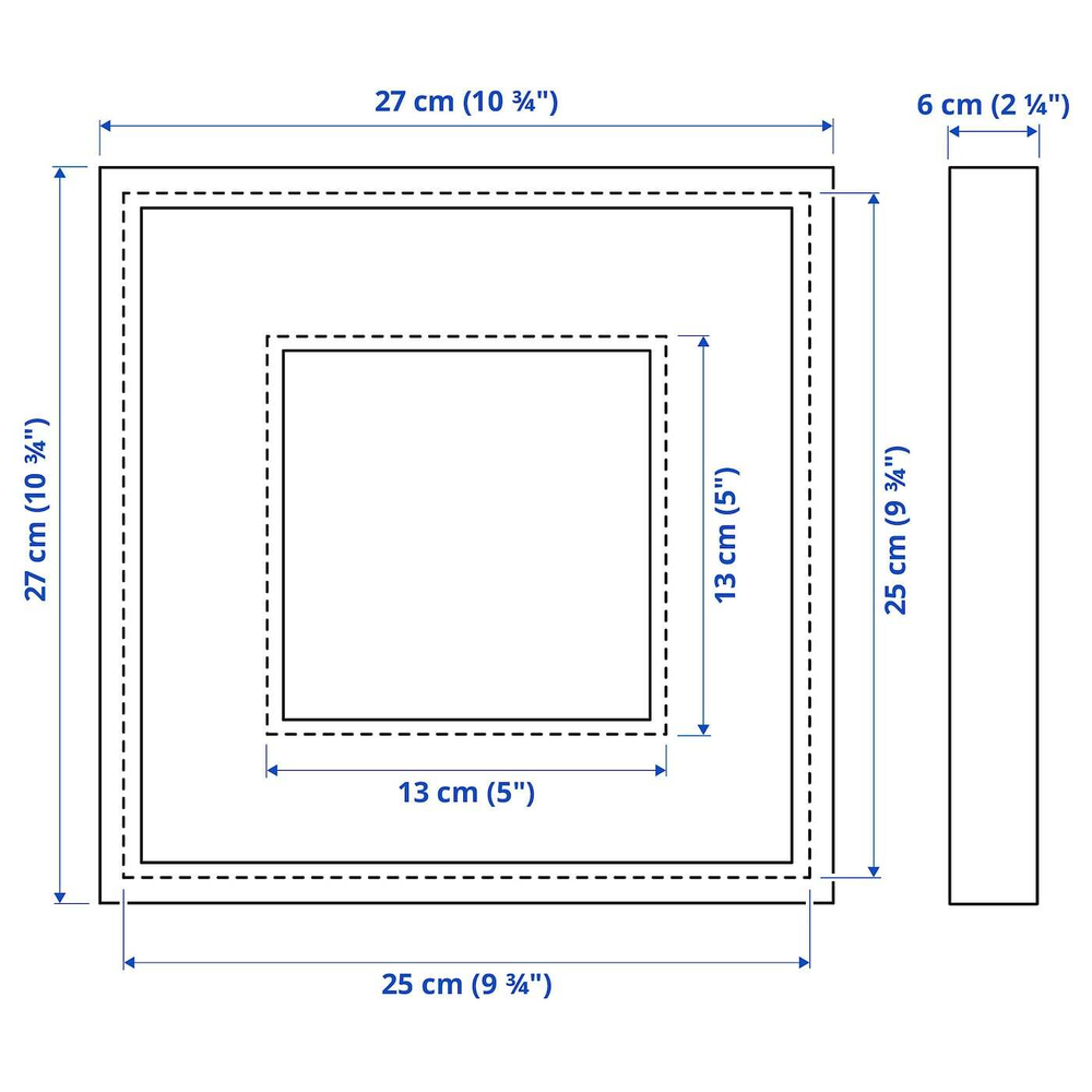 IKEA SANNAHED  (ИКЕА САННАХЕД)  -  Рамка, белая, 25x25 см