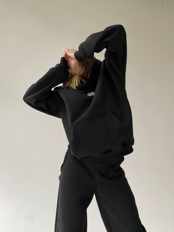 Худи Basic Logo утепленный черный - фото 6