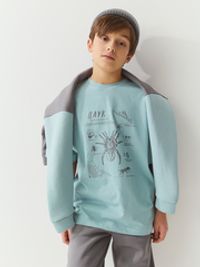 Футболка оверсайз "Турмалин" с принтом 7+