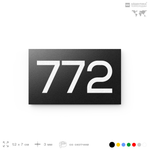 Номер на дверь 772, табличка на дверь для офиса, квартиры, кабинета, аудитории, склада, черная 120х70 мм, Айдентика Технолоджи