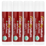 Mild By Nature, Sierra Bees™, органические бальзамы для губ, черешня, упаковка из 4 шт. по 4,25 г (0,15 унции)