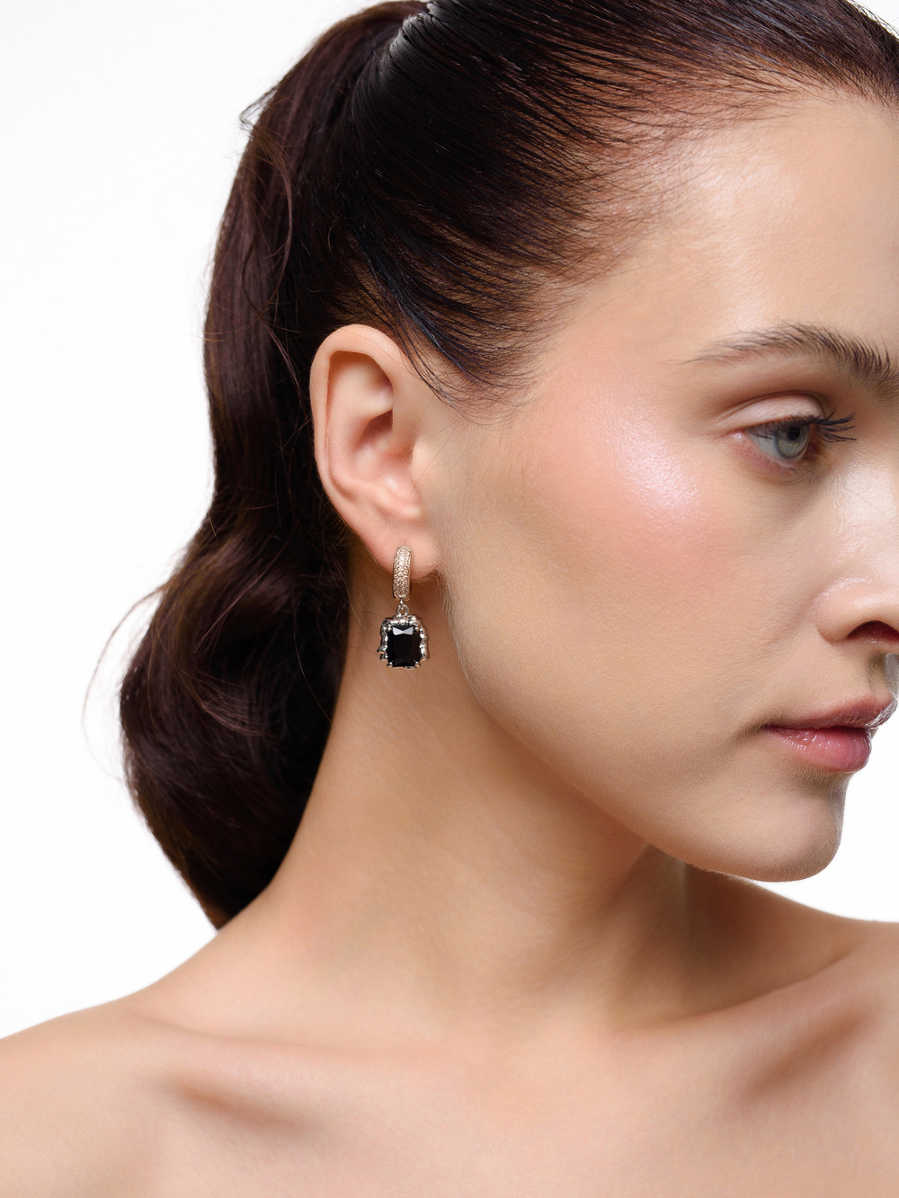 Серьги "Lollipops" Black Silver