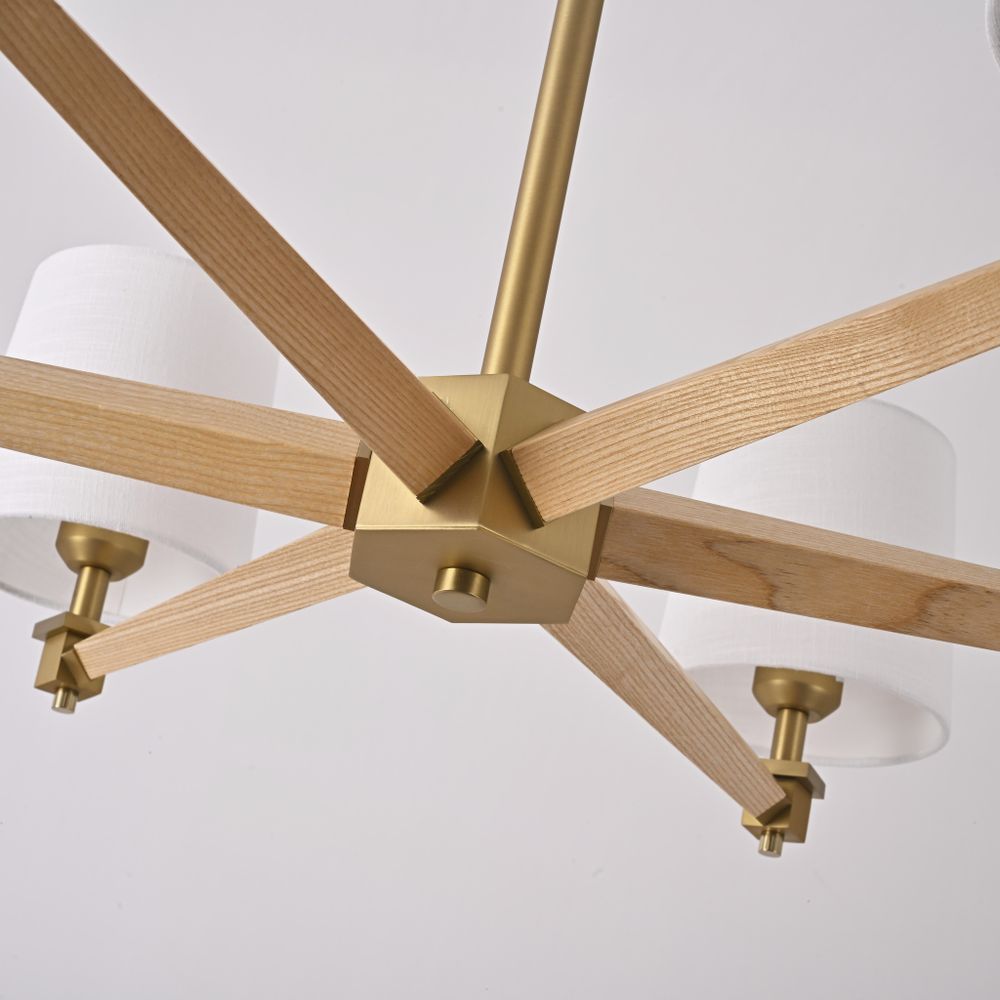 Люстра На Штанге Jorgenson D85 White/Light Wood By Imperiumloft