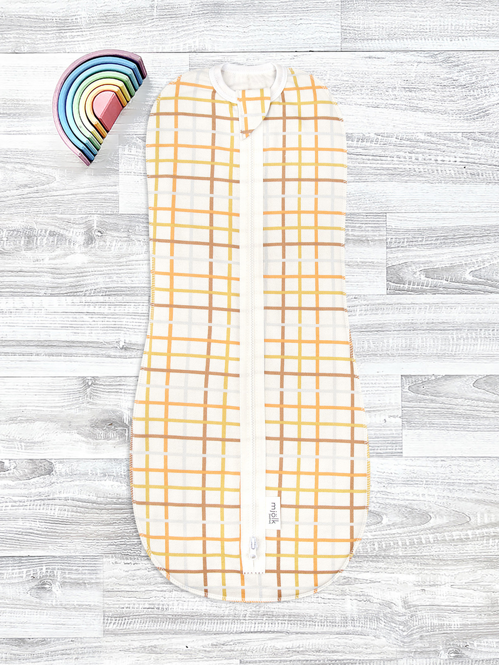 Утеплённый кокон Mjölk Цветная клетка