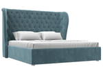 Кровать интерьерная Далия 180, Бирюзовый, Велюр, 108314