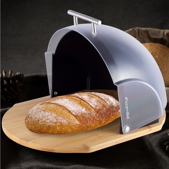 Хлебница Kamille KM-1100 бамбук, пластик 38х26,5х22 см.