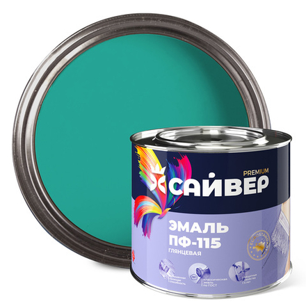 САЙВЕР  Эмаль ПФ-115 Фисташковая 1,8кг ГОСТ 6465-76