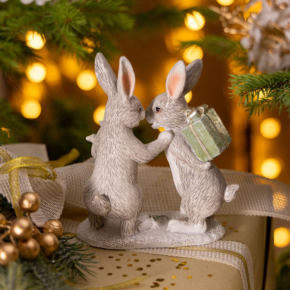 СТАТУЭТКА "КРОЛИКИ" 10,5Х6Х13 СМ