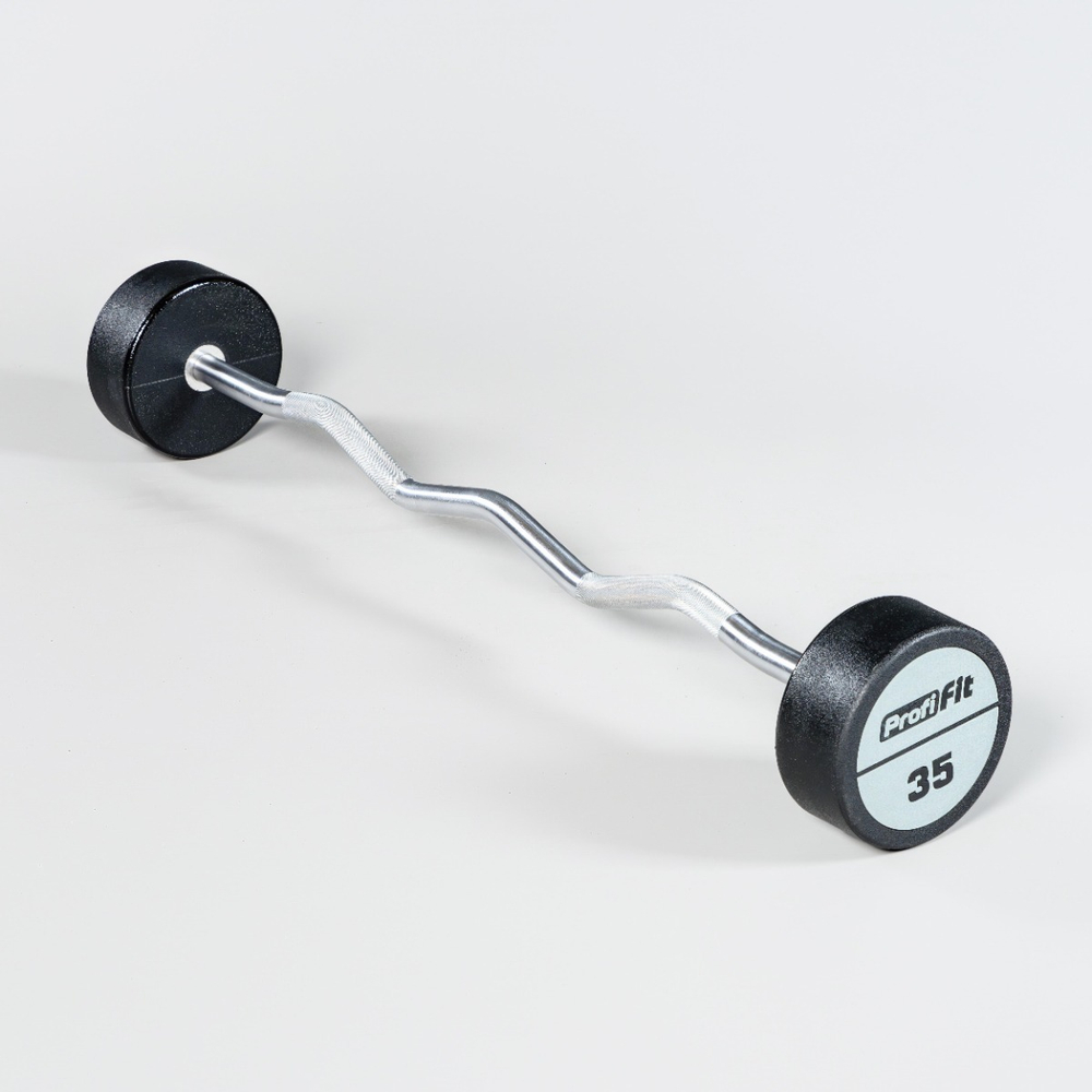 Набор изогнутых полиуретановых штанг LEVEL (шаг 5 кг, 5 шт) PROFI-FIT 35-55 кг