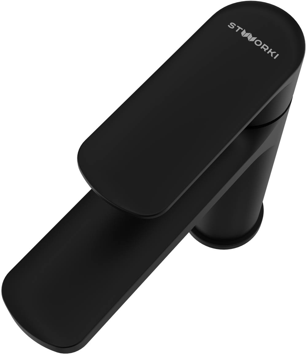 Смеситель для раковины STWORKI Хадстен S17010BK матовый черный