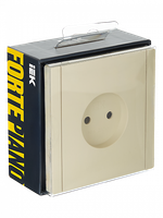 FORTE&PIANO Розетка 1-местная без заземления без защитных шторок винтовое крепление 10А FP418 ваниль IEK