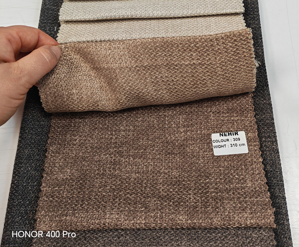 Портьерная ткань "рогожка" dimout Ecobella арт. Nehir (высота 310 см, Турция)