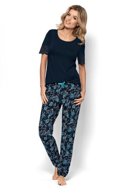 Хлопковая пижама Angela (Размер: XL) (Цвет: темно-синий)