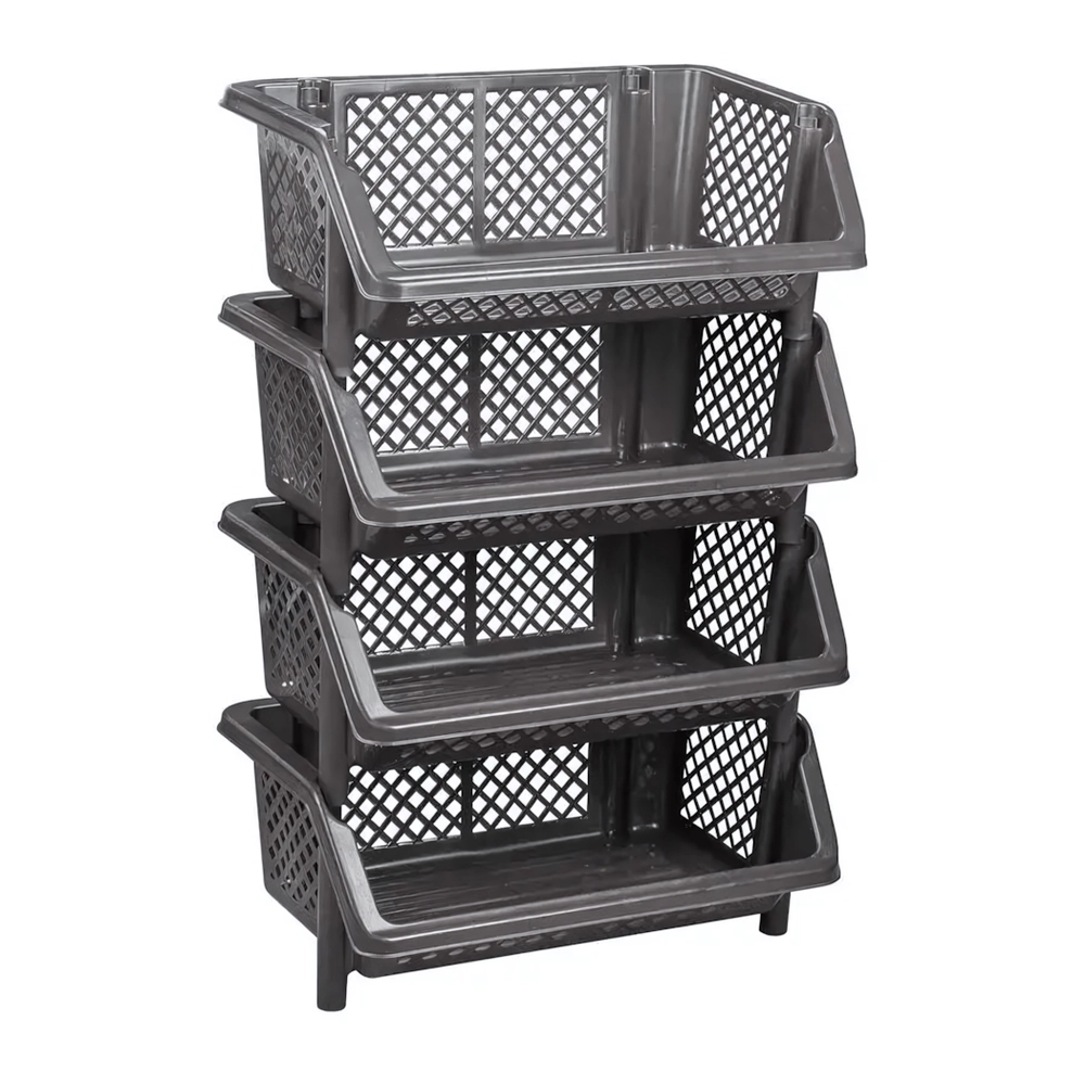 Этажерка для хранения Эконом 4-х секцион. цвета в ассортименте