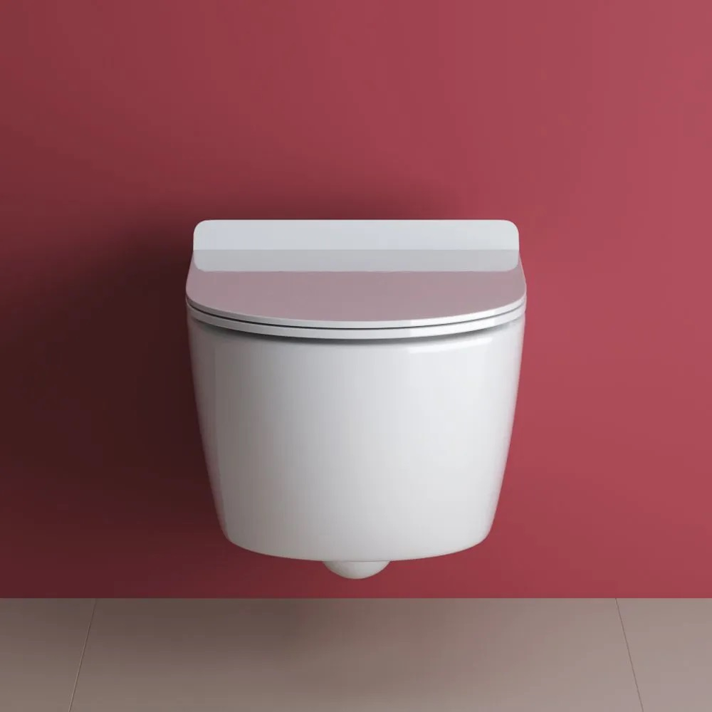 Унитаз подвесной безободковый с сиденьем Cezares MOLVENO CZR-2468-TH-R + CZR-2011-SC