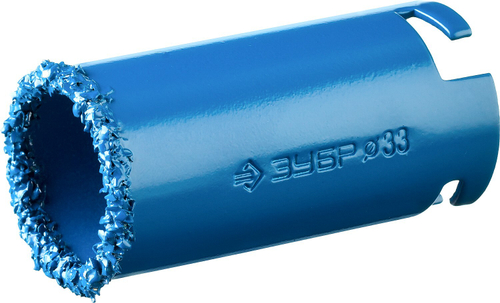 Кольцевая коронка ЗУБР ″Профессионал″ c карбид-вольфрамовым нанесением, 33 мм, высота 55 мм