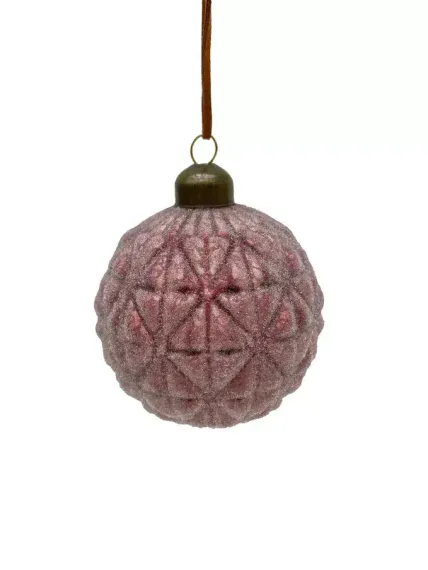 Набор винтажных стеклянных шаров Клюква в сахаре 80 мм., бордо, 9 шт., Christmas DeLuxe (130360)