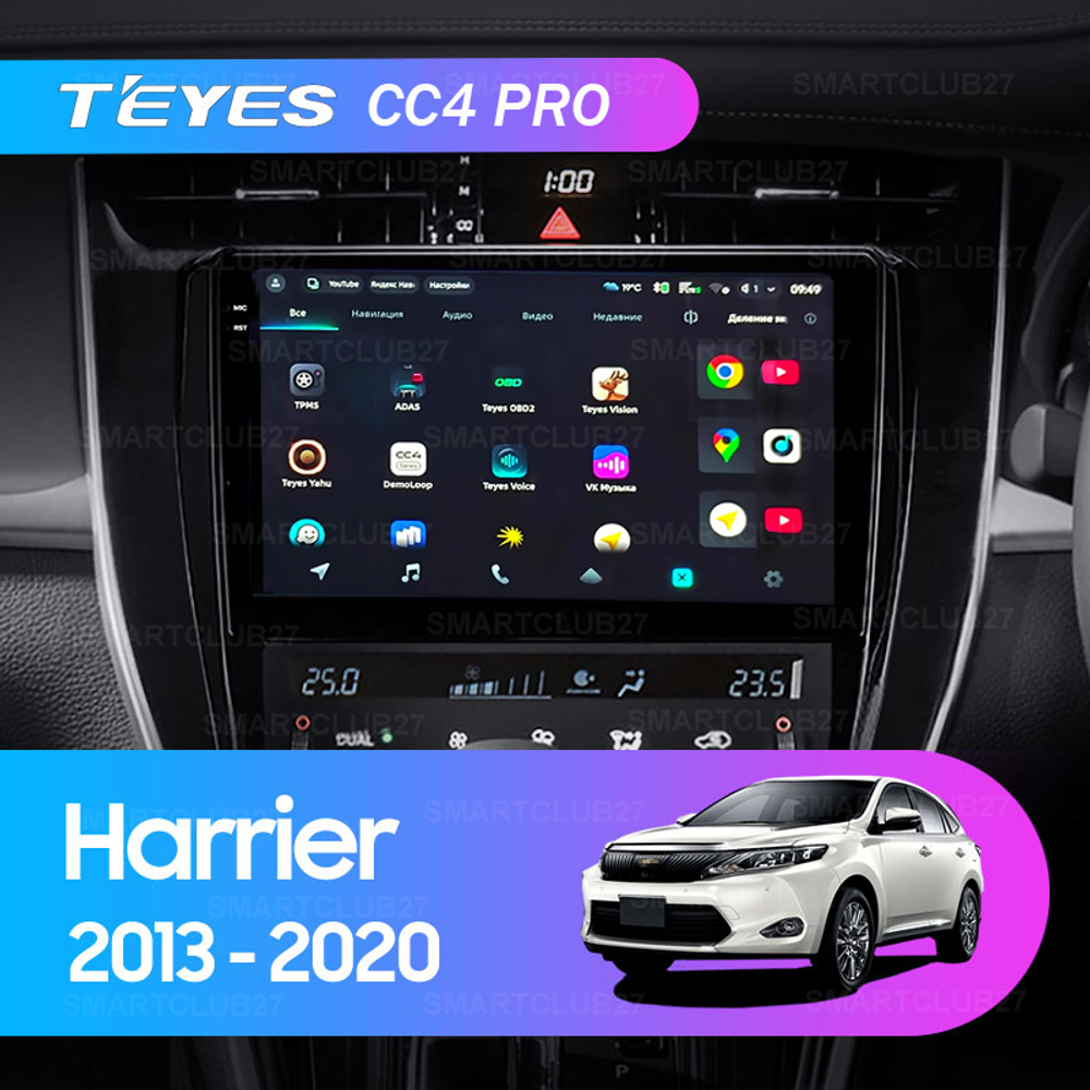 Teyes CC4 Pro 10.2" для Toyota Harrier 2013-2020
