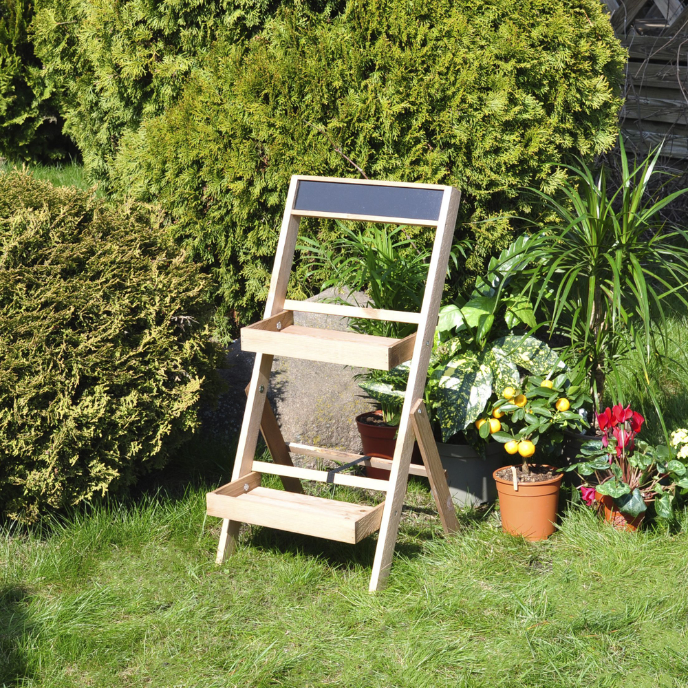 Подставка для цветов, 35х30х71, Флорэль, этажерка, напольное, на подоконник, полка, из массива дерева, коричневый, Dipriz