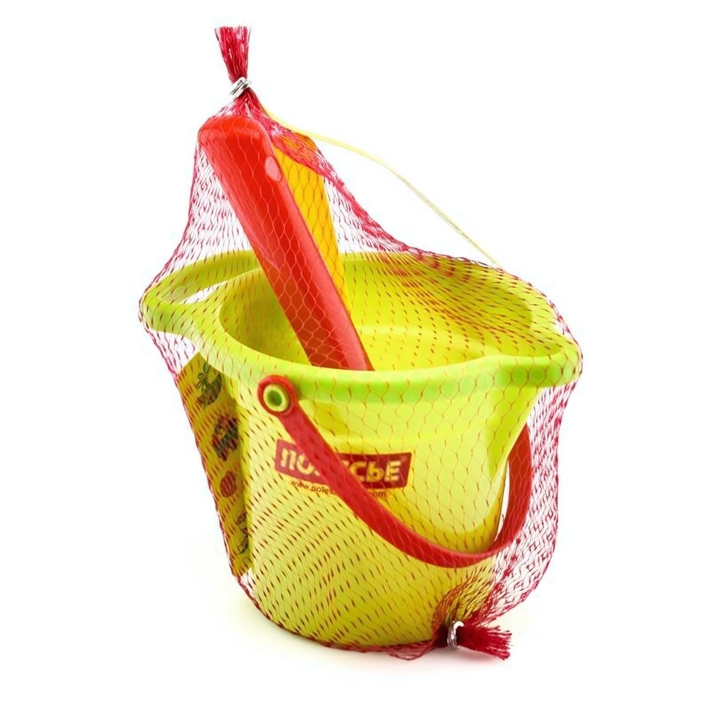 Набор для песка №148 3предм. (ведро 0,53л. мал. с носиком, совок №2, грабли №2) (Полесье)