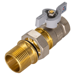 Кран CTM шар. 1" с накид. гайкой бабочка СТАНДАРТ CWAFM001