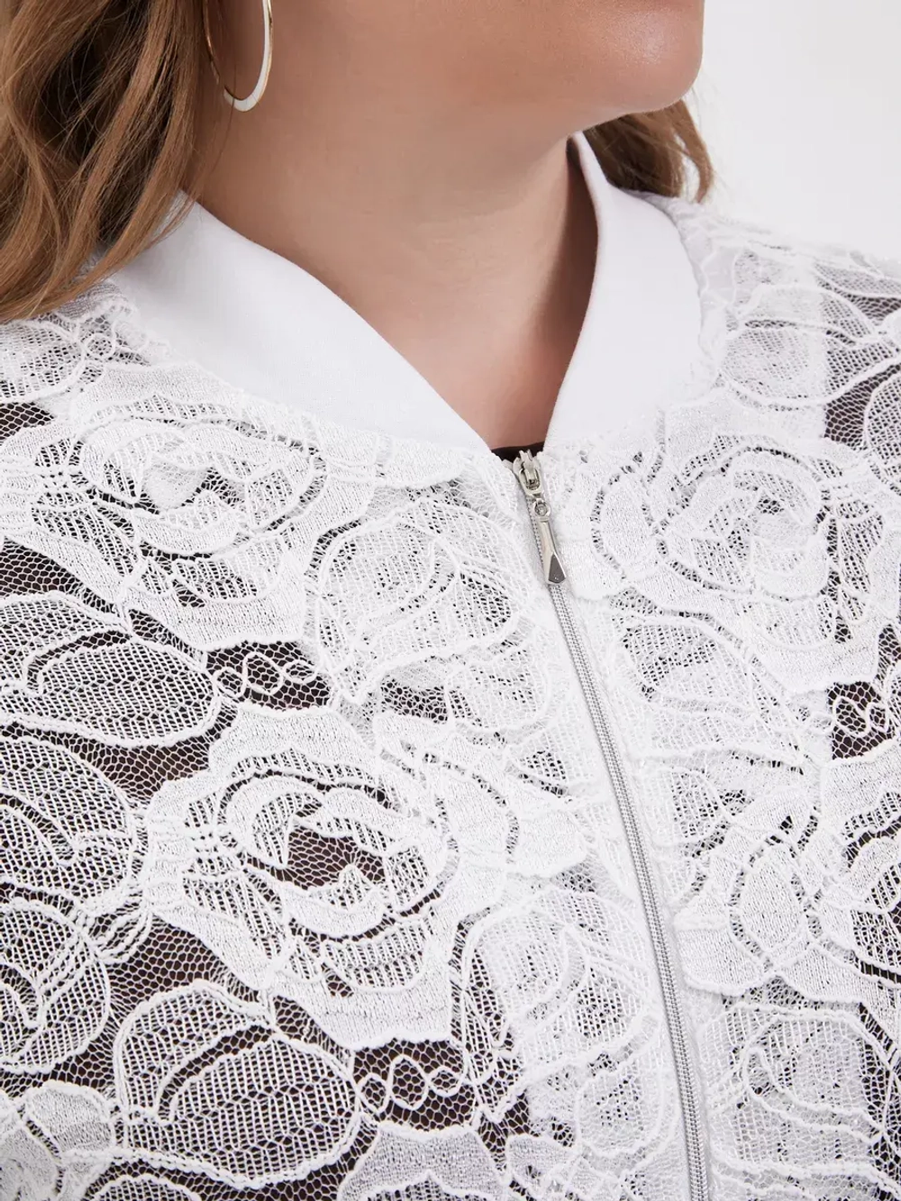 Бомбер кружевной летний