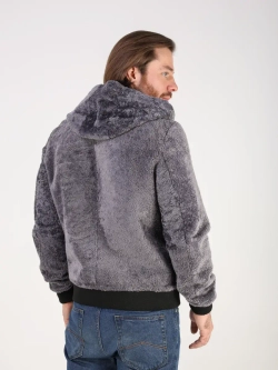 Дубленка натуральная куртка зимняя с капюшоном шуба