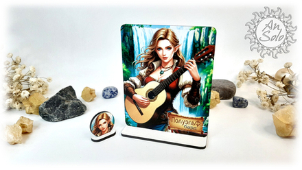 Женский аватар Полуэльф Бард для настольных игр, ДНД