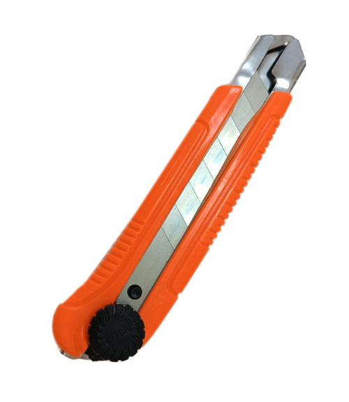 Нож 25мм строительный с фиксатором сегментированное лезвие