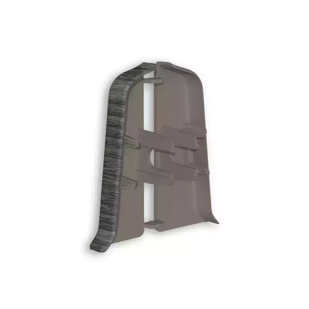 Торцевые (пара) для плинтуса 85мм "Деконика", 352 Каштан серый