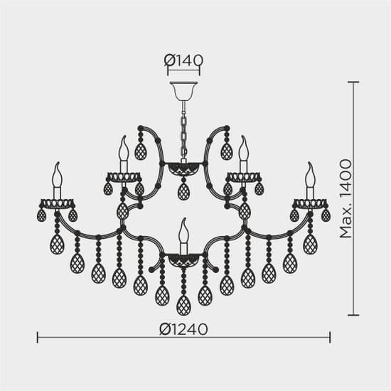 Подвесная люстра MODELUX premium ML.7003.25P