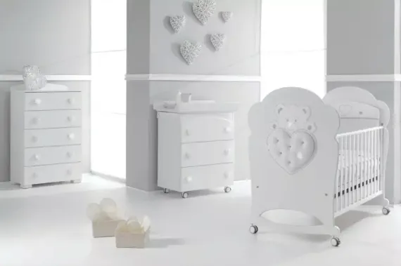 Детская кроватка-качалка Erbesi Elite Bianco