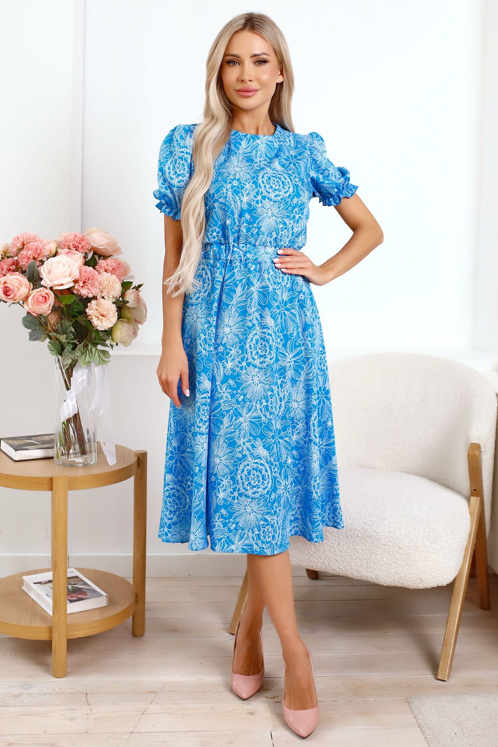 Платье Оливия (голубое) П15935-45М LT Collection