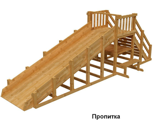 Зимняя деревянная заливная горка Ледянка 1 (скат 4.23 м)